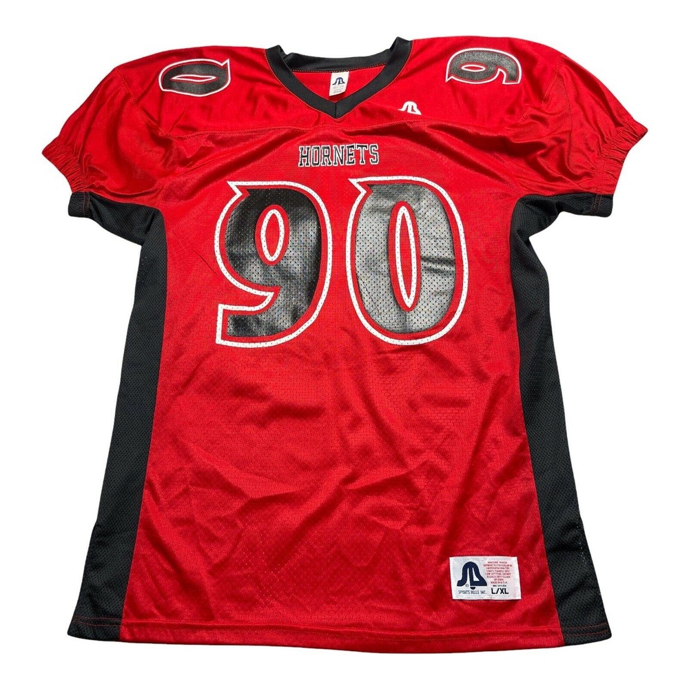 Vintage Jersey Sports Belle 90 Football Mens Size L XL L/XL Mesh Hornets LXL